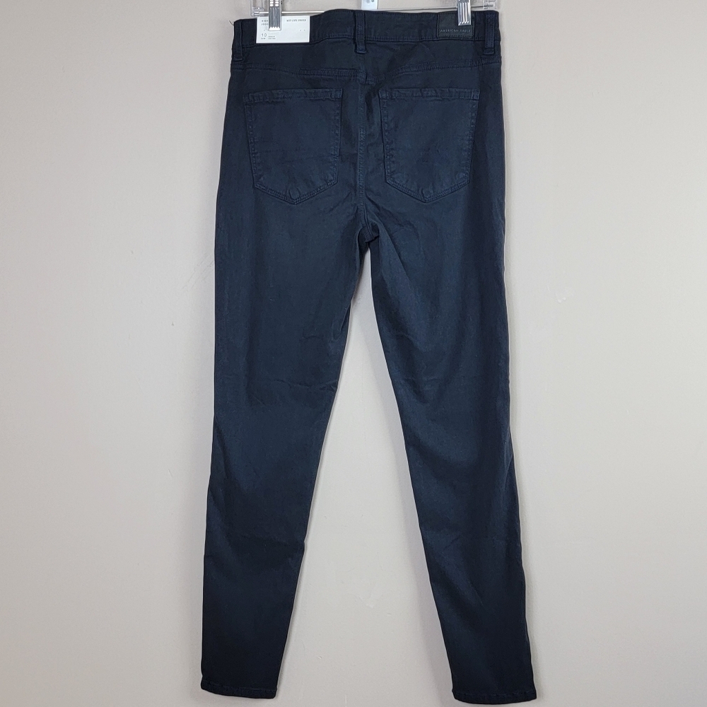 American Eagle Black Next Level Stretch High Rise Jeggings Sz 10/30 NEW - Picture 3 of 16